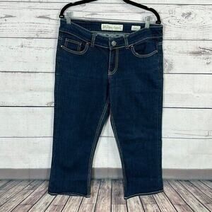 Buckle BKE Jeans Womens 29 Blue Dakota Cropped Dark Stretch Midrise Relaxed